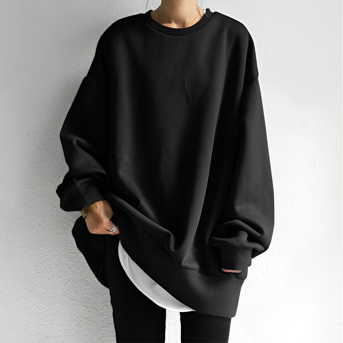 Damska Bluza Oversize | Luźny Sweter Bluza Styl Casualowy
