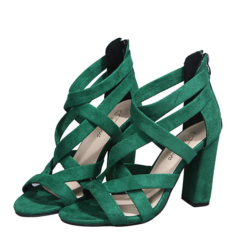 Damskie Sandały Gladiatorki Na Obcasie | Stylowe Buty