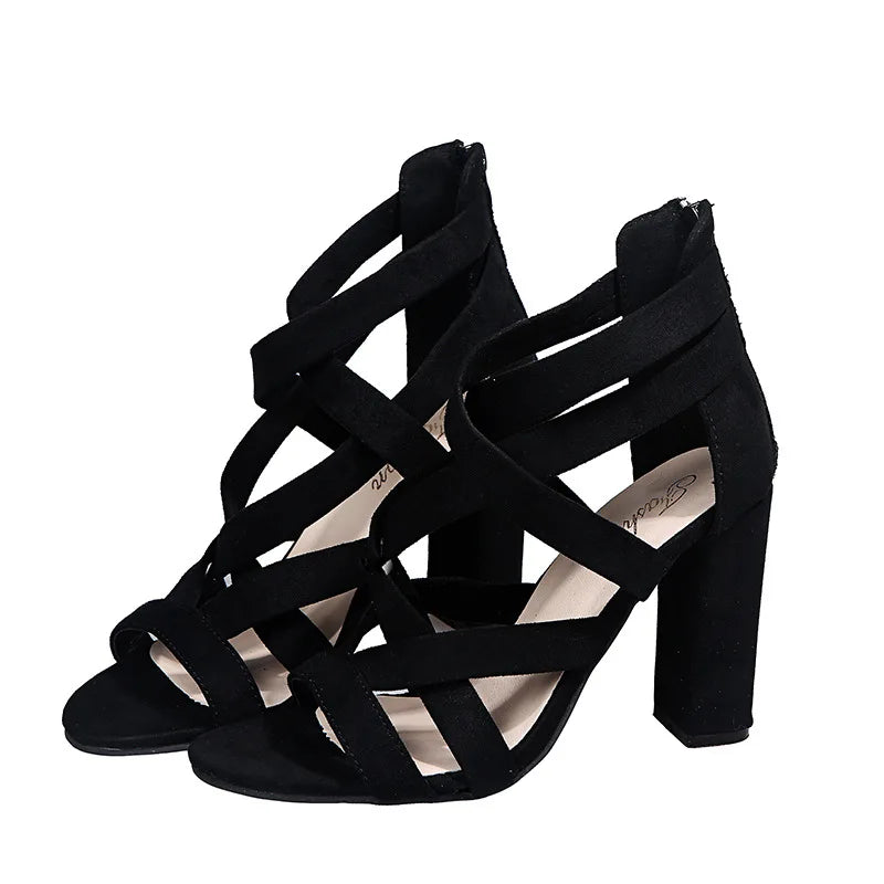 Damskie Sandały Gladiatorki Na Obcasie | Stylowe Buty