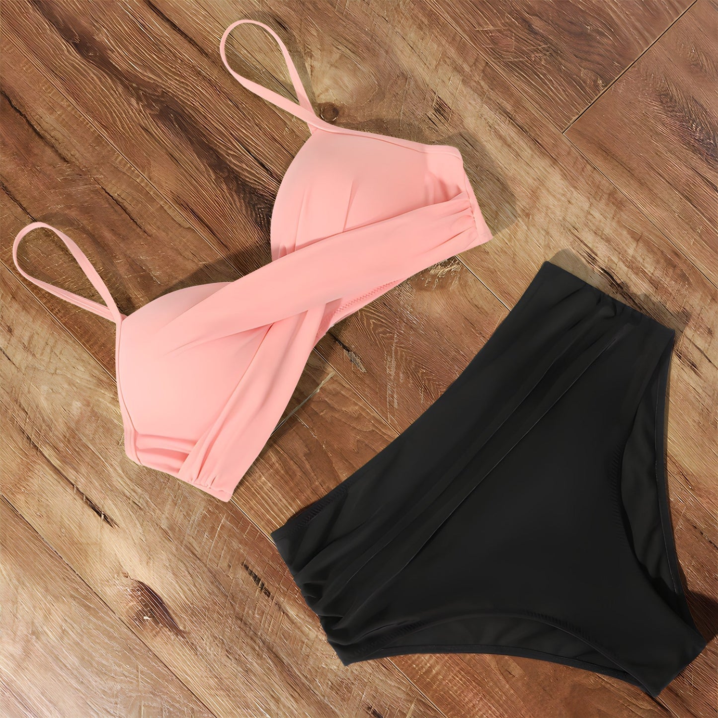 Dwuczęściowy Bikini Damski Z Wysokim Stanem Na Lato