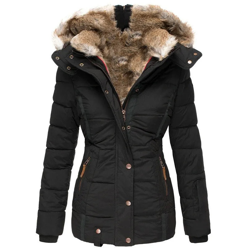 Damska Zimowa Parka | Kurtka Z Kapturem