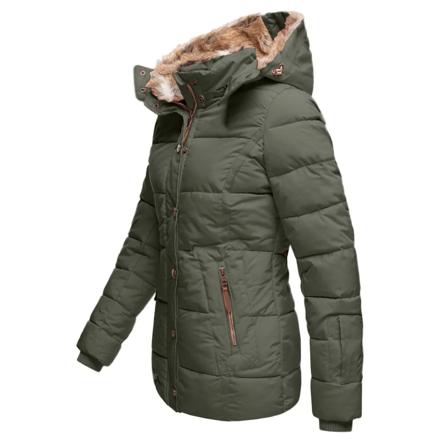 Damska Zimowa Parka | Kurtka Z Kapturem