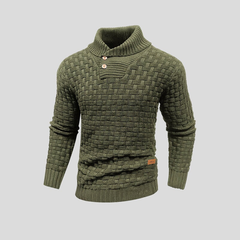 Męski Sweter Rozpinany z Półgolfem | Stylowy Sweter