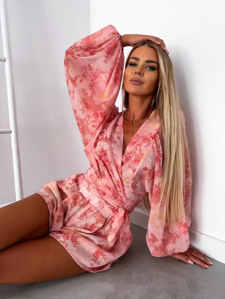 Kombinezon Damski Boho Z Koronką | Letni Plażowy Playsuit