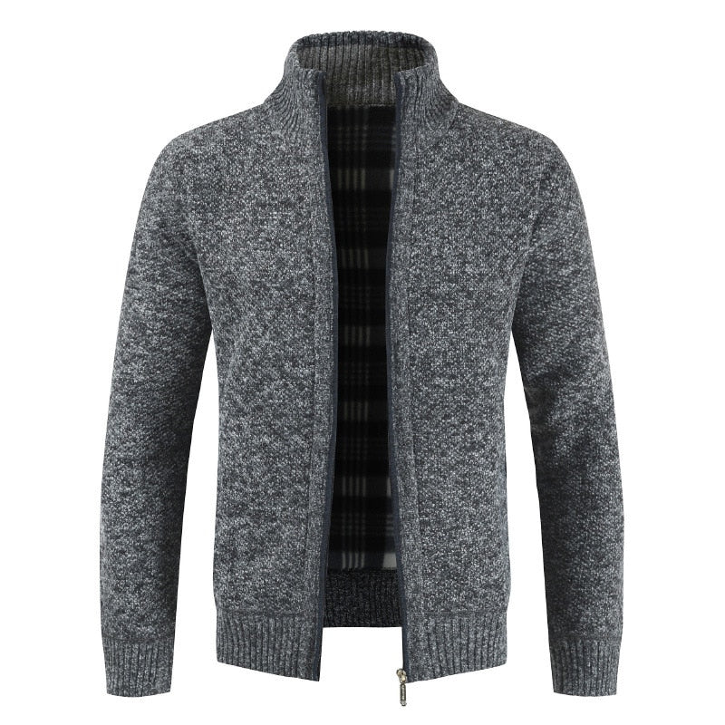 Sweter Z Zamkiem I Ociepleniem | Klasyczny Sweter Na Co Dzień