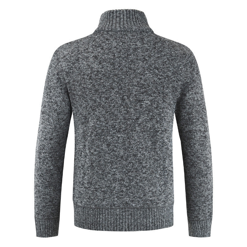 Sweter Z Zamkiem I Ociepleniem | Klasyczny Sweter Na Co Dzień