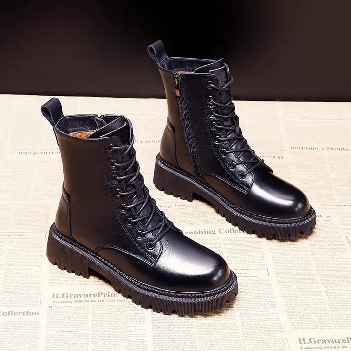 Czarne Damskie Botki Zimowe | Stylowe Buty
