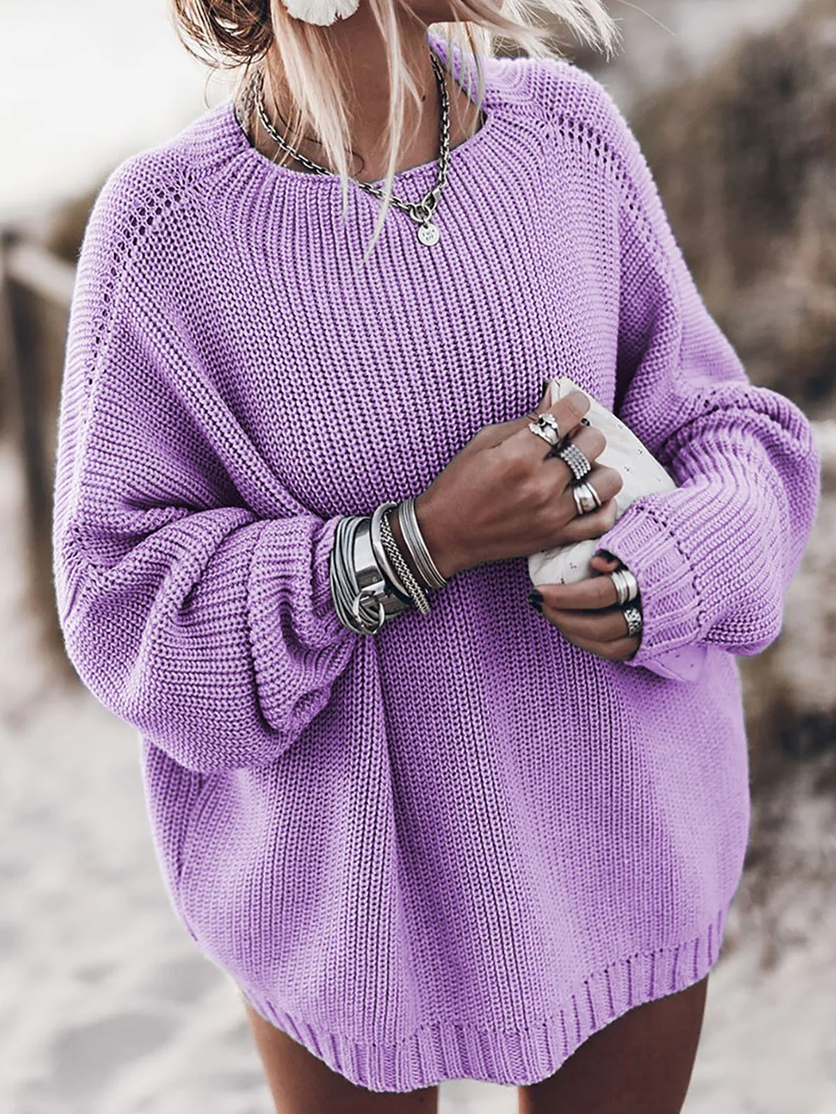 Damski Sweter Seacoast Z Długim Rękawem | Styl Casualowy