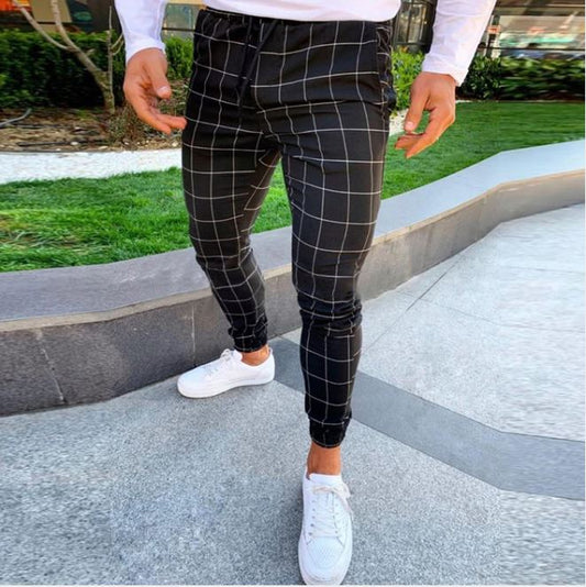 Męskie Spodnie W Kratę Slim Fit | Elastyczne I Stylowe Na Co Dzień