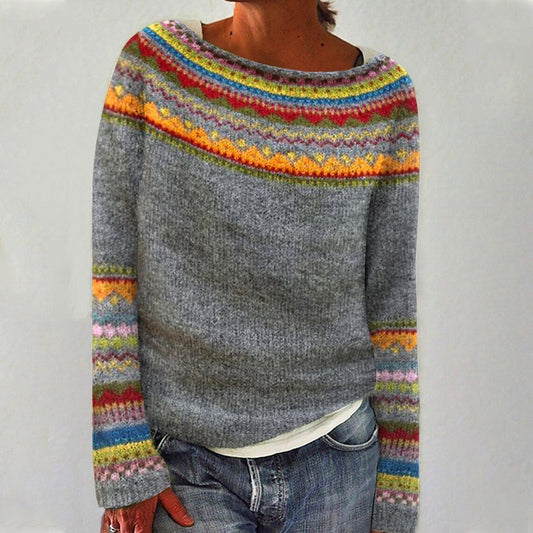 Damski Sweter W Stylu Vintage | Retro Look Na Co Dzień