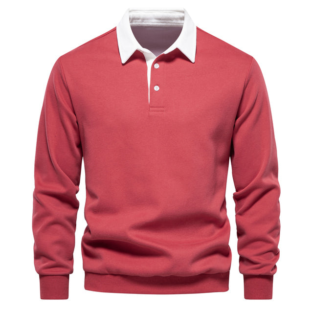 Sweter Polo Męski | Z Kołnierzem