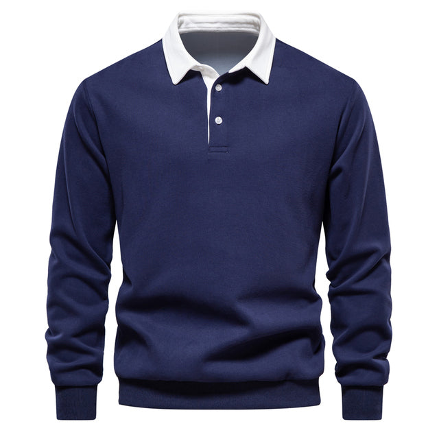 Sweter Polo Męski | Z Kołnierzem