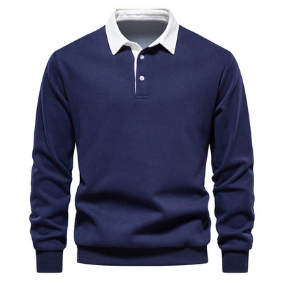 Sweter Polo Męski | Z Kołnierzem