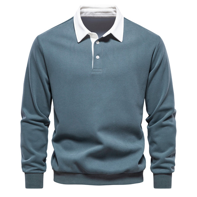 Sweter Polo Męski | Z Kołnierzem