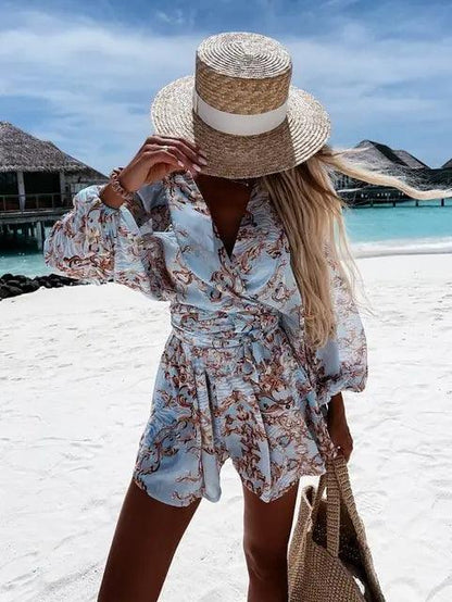 Kombinezon Damski Boho Z Koronką | Letni Plażowy Playsuit