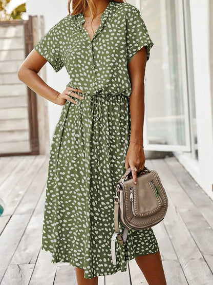 Elaine | Elegancka Sukienka Koszulowa Midi Damska Na Każdą Okazję