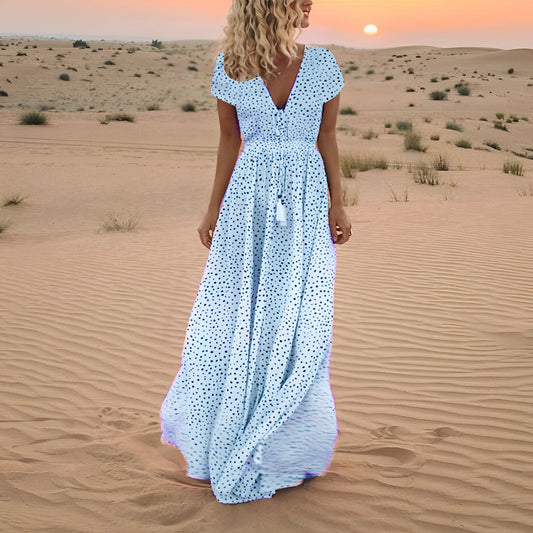 Sukienka Boho W Kropki Dla Kobiet Na Plażę Lekka I Stylowa