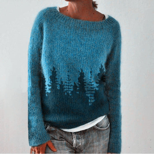 Stylowy Retro Sweter | Klasyczny Sweter Z Wzorem Na Chłodne Dni