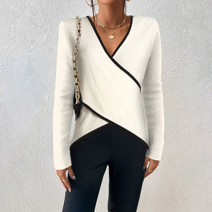 Elegancki Sweter Z Dekoltem V | Stylowy Pulower Na Co Dzień