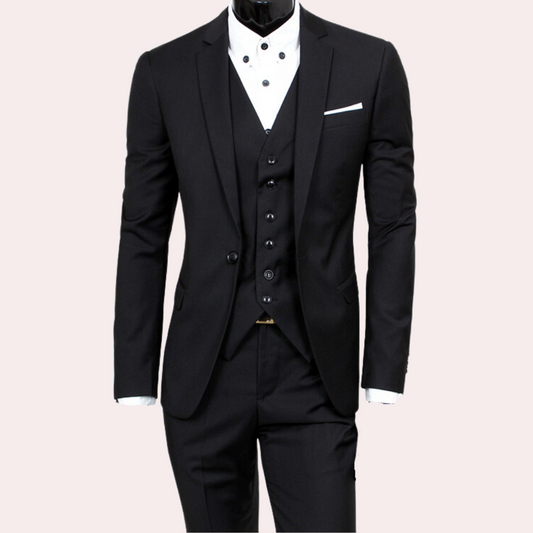 Elegancki Męski Garnitur Letni 3-Częściowy | Stylowy Zestaw Biznesowy