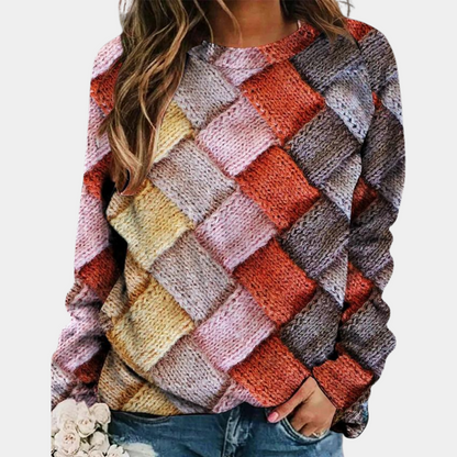 Sweter Damski Z Nadrukiem | Zimowy