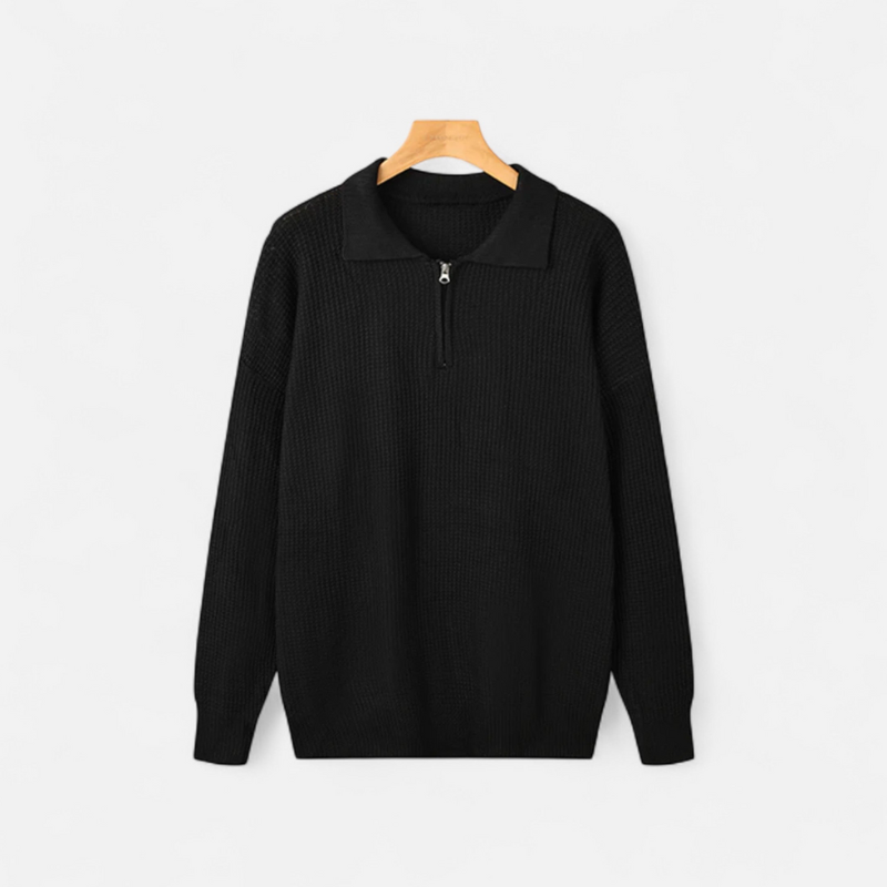 Sikora | Męski Sweter Z Półzamkiem