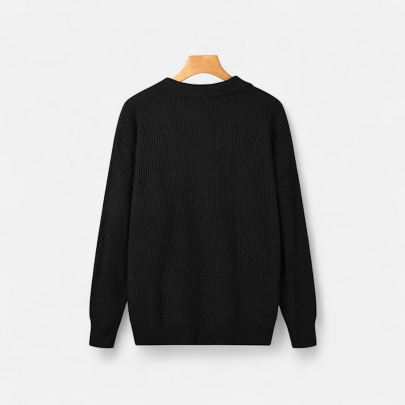 Sikora | Męski Sweter Z Półzamkiem