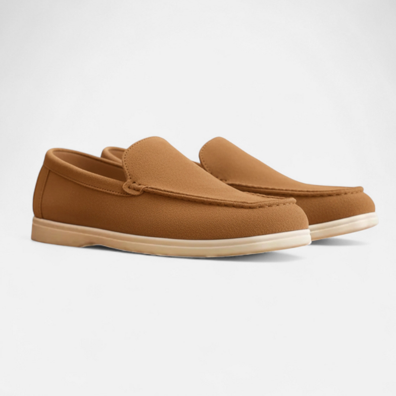 Sikora | Zamszowe Męskie Mokasyny Wsuwane