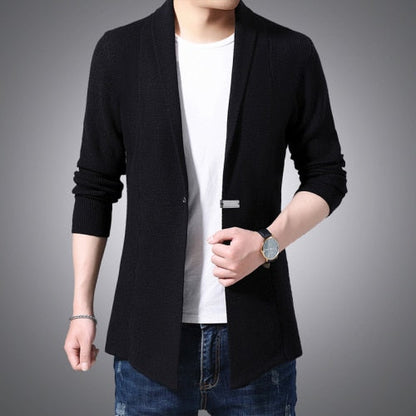 Sweter Długi Cardigan | Klasyczny Długi Kardigan Na Co Dzień