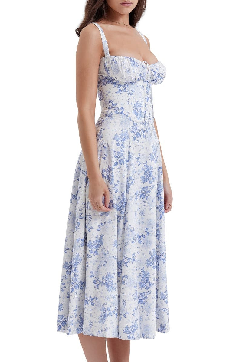 Kwiatowa Sukienka Bustier Z Modelującą Talią | Kobiecy Krój I Styl