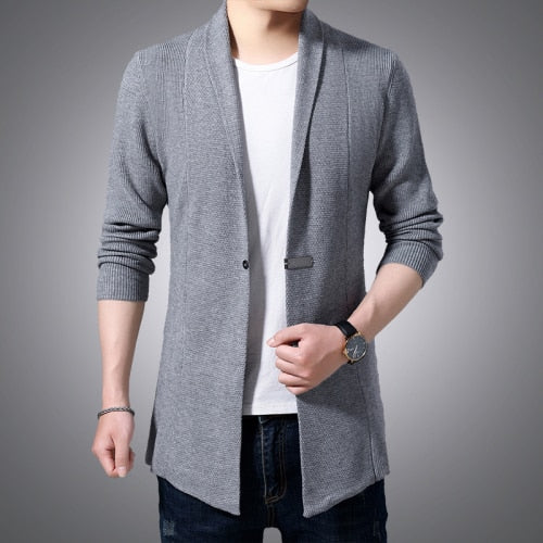 Sweter Długi Cardigan | Klasyczny Długi Kardigan Na Co Dzień