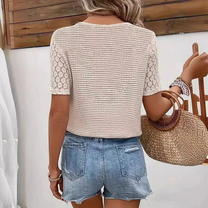Modny Letni Bluzka Damski Z Koronką | Stylowy I Przewiewny