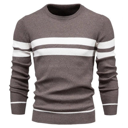 Sweter Męski Zimowy | W Paski