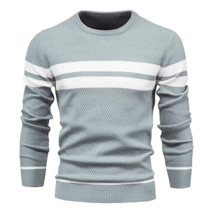 Sweter Męski Zimowy | W Paski