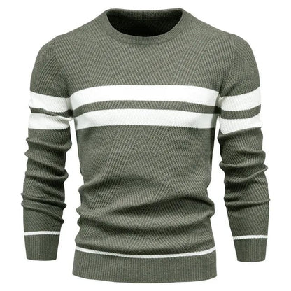 Sweter Męski Zimowy | W Paski