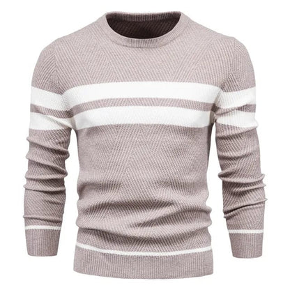 Sweter Męski Zimowy | W Paski