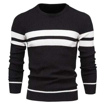 Sweter Męski Zimowy | W Paski