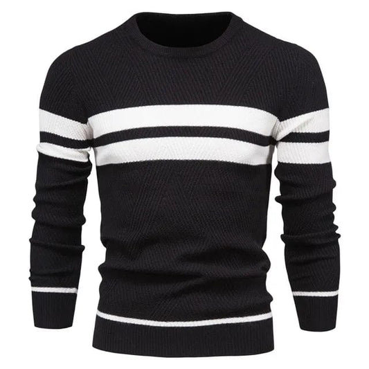 Sweter Męski Zimowy | W Paski
