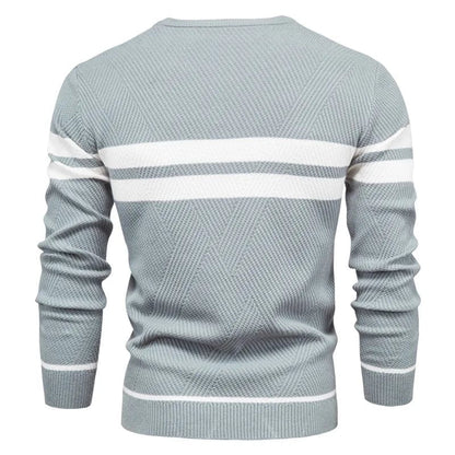 Sweter Męski Zimowy | W Paski