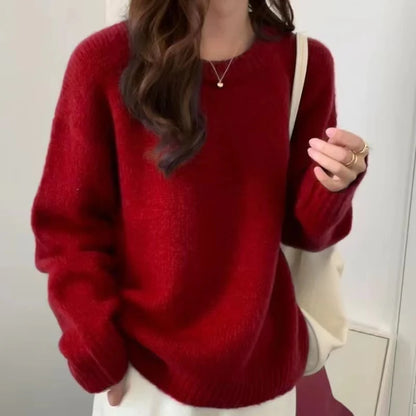 Damski Nowoczesny Oversize Sweter | Modny Długi Rękaw