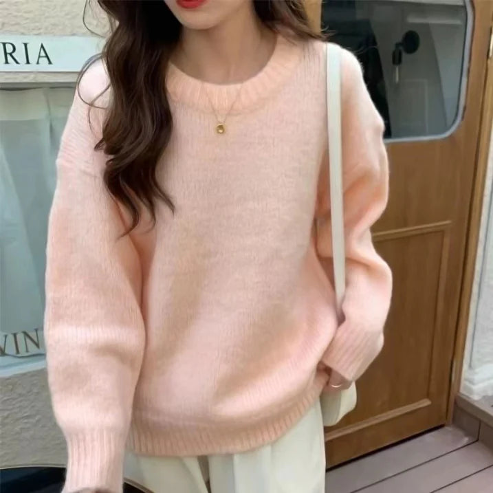 Damski Nowoczesny Oversize Sweter | Modny Długi Rękaw