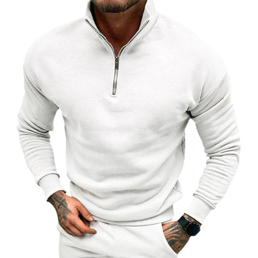Lekki Męski Sweter Letni Z Półzamkiem | Wygodna Casual Bluza
