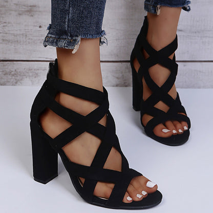 Damskie Sandały Gladiatorki Na Obcasie | Stylowe Buty