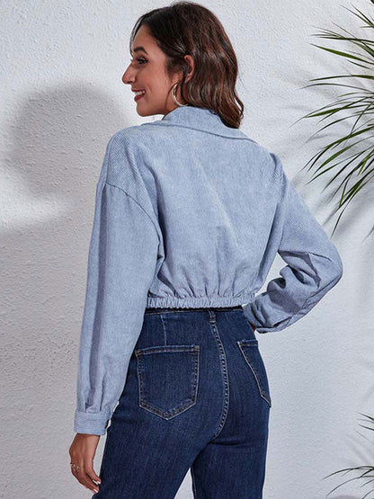 Krótka Damska Kurtka Jesienna | Przejściowa Kurtka Crop Top Design