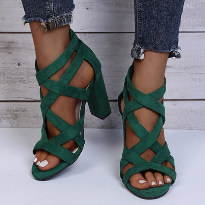 Damskie Sandały Gladiatorki Na Obcasie | Stylowe Buty