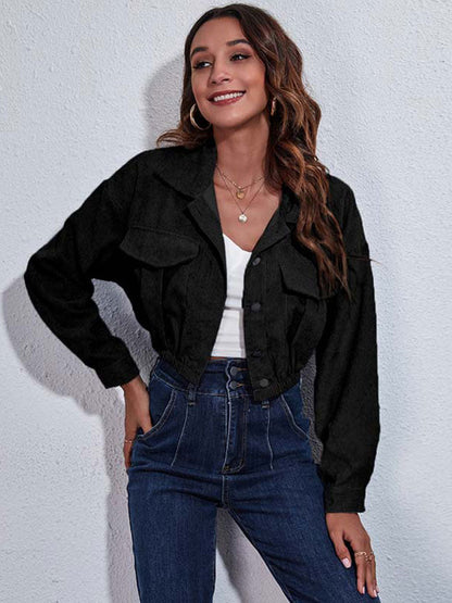 Krótka Damska Kurtka Jesienna | Przejściowa Kurtka Crop Top Design
