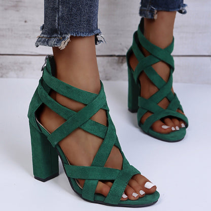 Damskie Sandały Gladiatorki Na Obcasie | Stylowe Buty