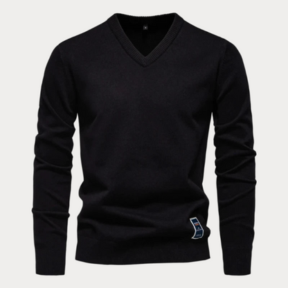 Męski Sweter Z Dekoltem V | Klasyczny