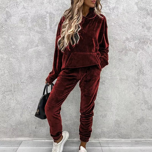 Damski Dres Dwuczęściowy | Miękki Dres Domowy