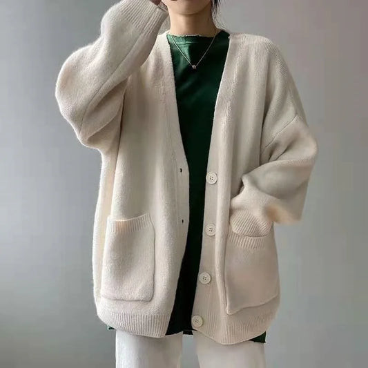 Damski Kardigan Oversize Z Kieszeniami Na Co Dzień | Stylowy Komfort